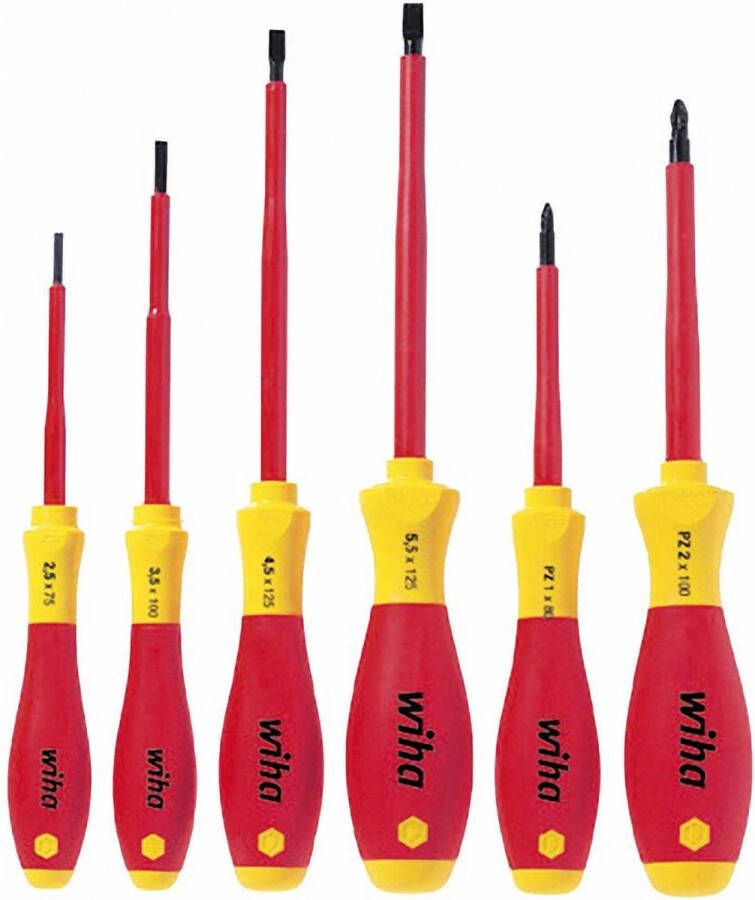 Wiha schroevendraaier SoftFinish electric sleufkop Pozidriv-schroevendraaierset 6-delig 25477 - Foto 2