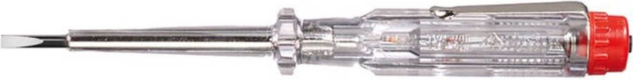 Wiha Spanningszoeker 220-250 Volt sleufkop transparant met clip 05271