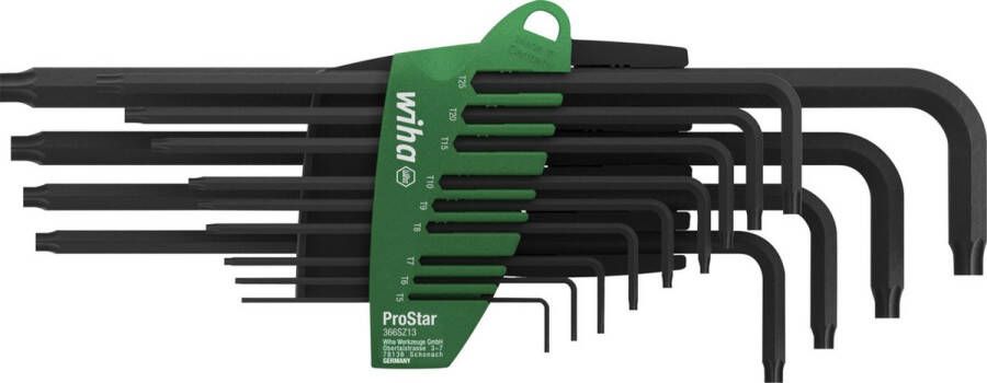 Wiha Stiftsleutelset in ProStar houder TORX 14-delig chemisch gezwart 24312