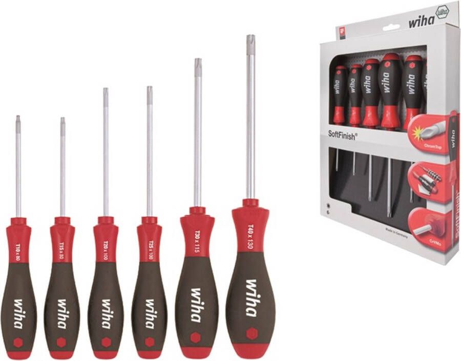 Wiha SoftFinish TORX schroevendraaierset 6-delig 07155