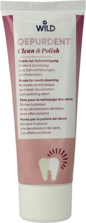 WILD Depurdent clean & polish whitening tandpasta 75 ml