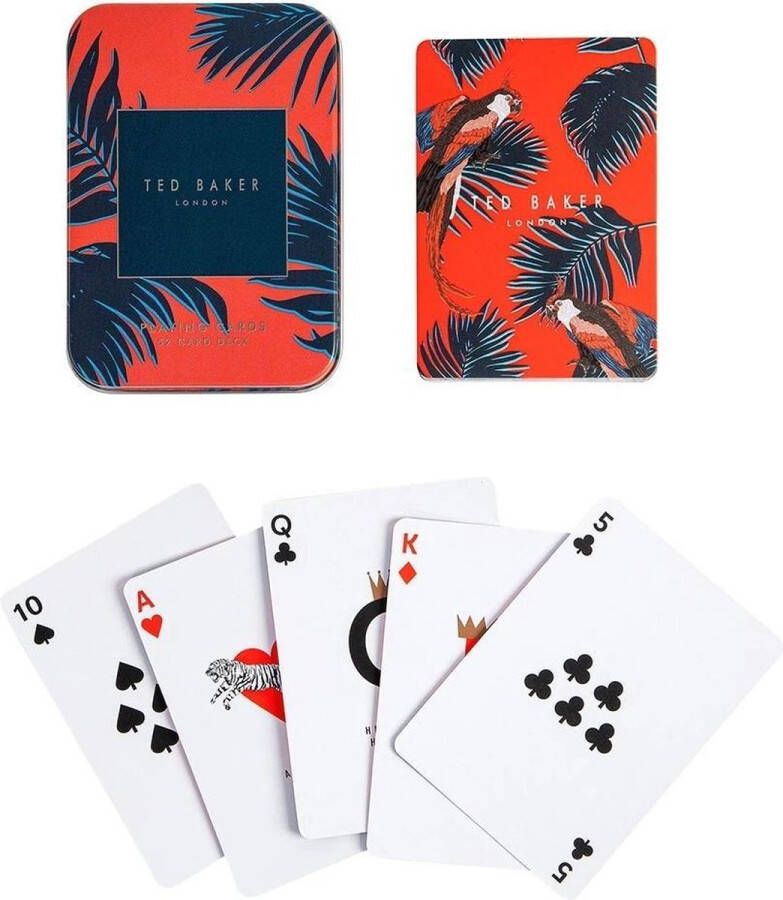 Wild & Wolf Speelkaarten Ted Baker Karton Rood blauw