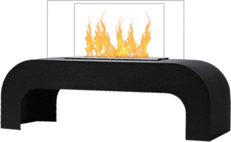 Wild Flame Lounge bio ethanol vrijstaand haard met glas 73 cm kachel Ethanol open haard vrijstaand staande haard 46 x 76 x 30 cm 2 liter brander bio-ethanol open haard voor binnen en buiten bio-ethanol brander ethanol kachelhaard tuinhaard terrashaard
