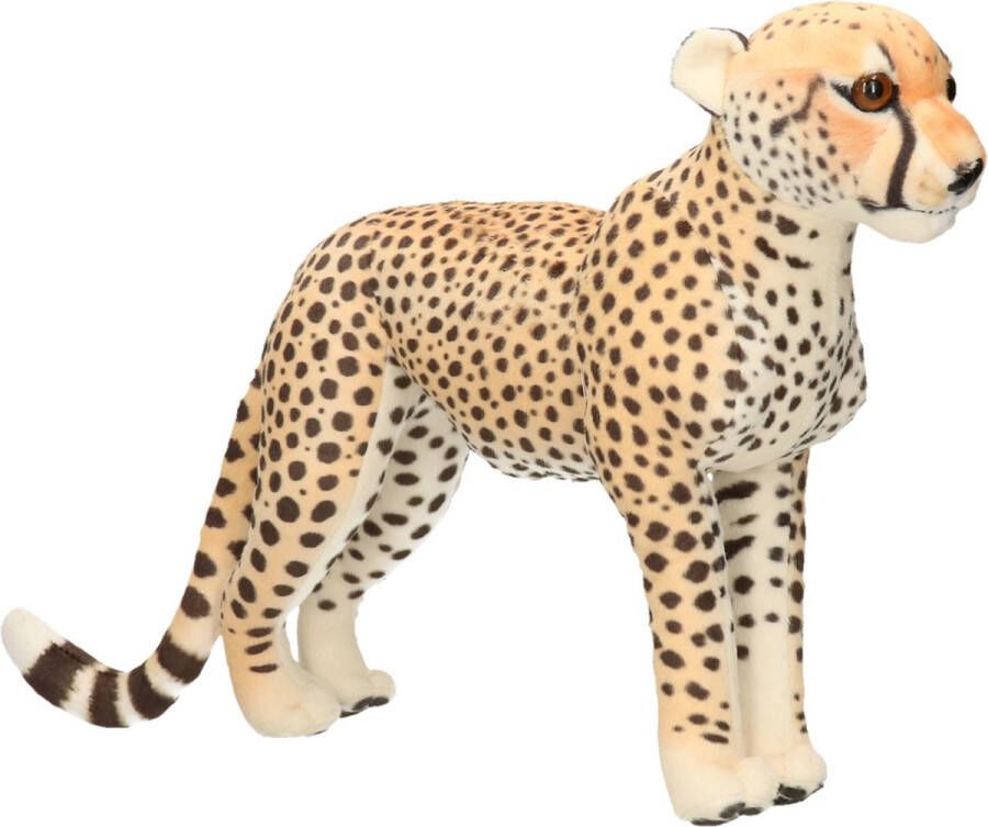 Wild Republic Living Earth serie Pluche knuffel dieren Cheetah jachtluipaard van 35 cm Knuffeldier