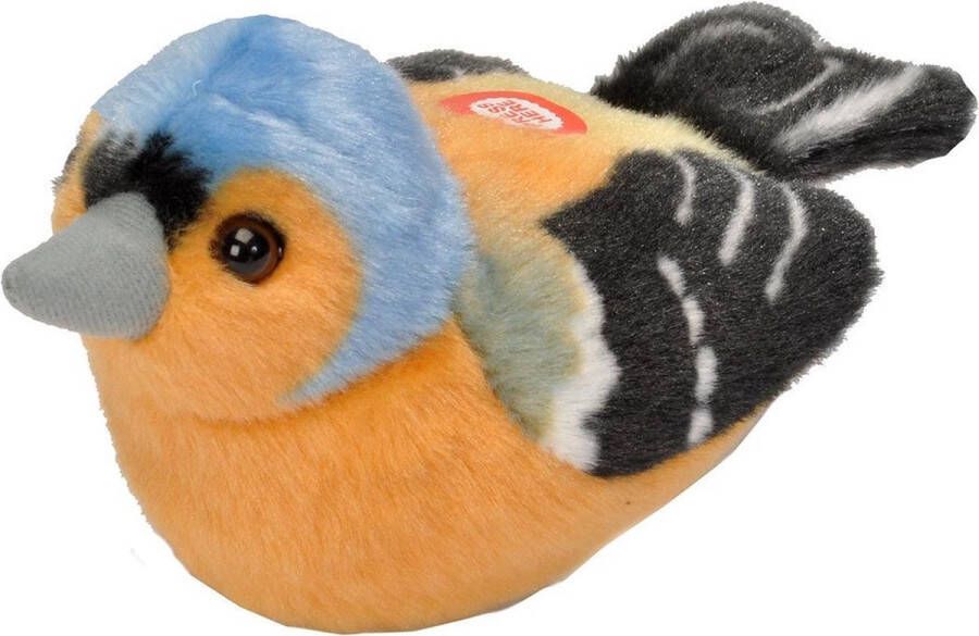 Wild Republic knuffel vink met geluid 16 cm pluche oranje blauw