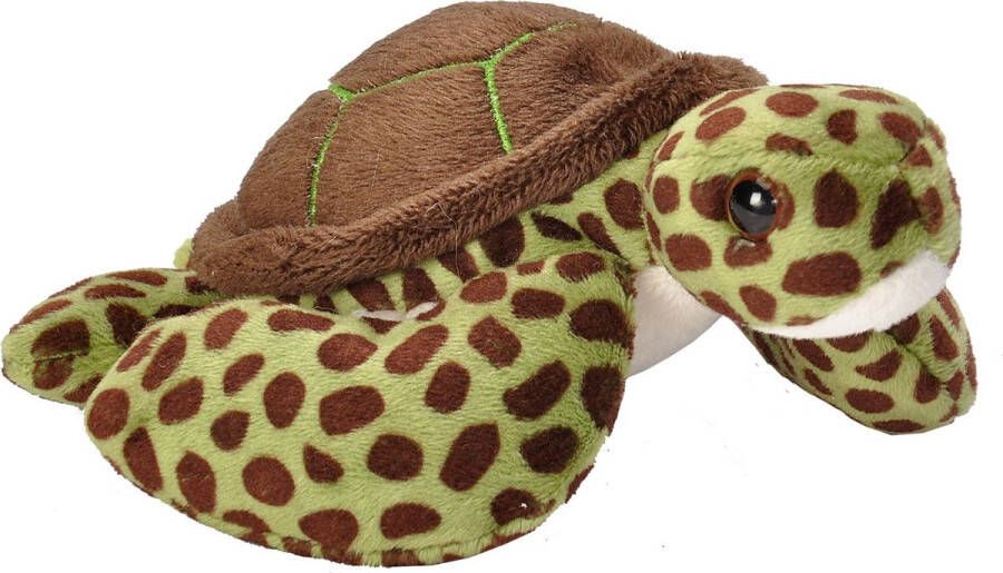 Wild Republic Pluche knuffel dieren Zeeschildpad van ongeveer 13 cm Speelgoed knuffelbeesten