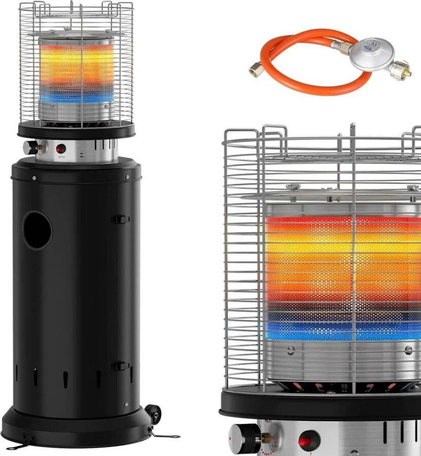 Wildor Terrasverwarmer Buiten Gaskachel Keramische Warmte Garage Verwarming Zwart