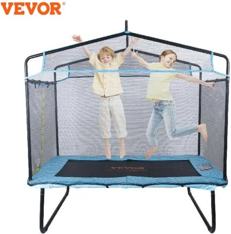 Wildor Trampoline Trampolines Trampoline rechthoek 175*126cm Trampoline met veiligheidsnet Antislip doppen Multifunctionele bovenstang