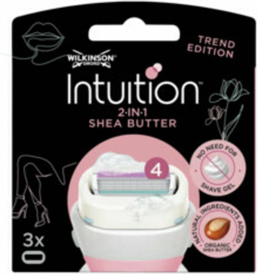 Wilkinson 6x Intuition 2 in 1 Navulmesjes Shea Butter 3 stuks