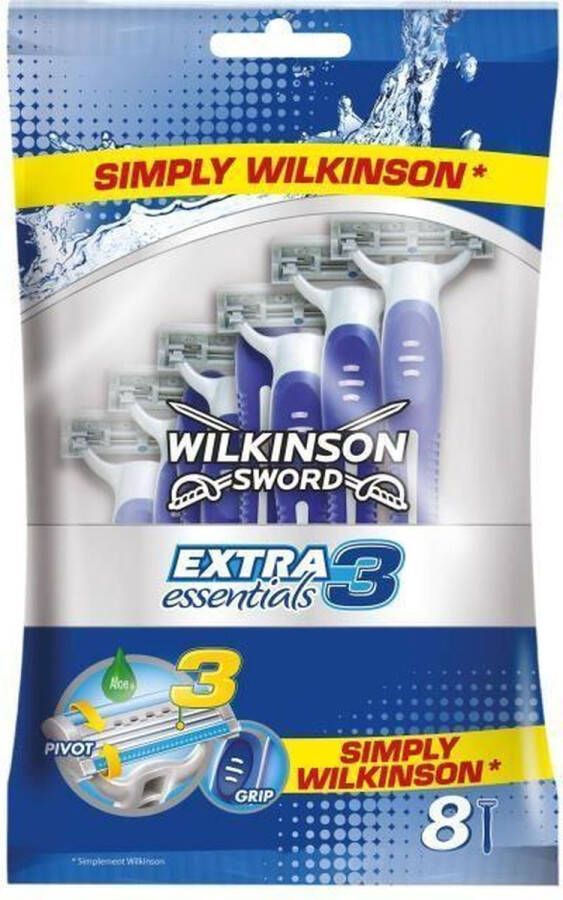 Wilkinson Extra 3 Essentials scheermes pak van 8 stuks