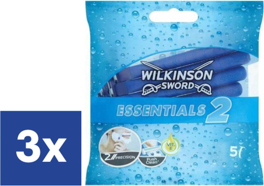 Wilkinson For Men Essentials 2 Wegwerpscheermesjes 3 x 5 (15 stuks)