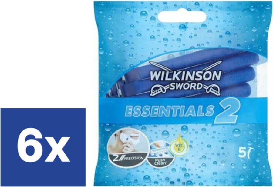 Wilkinson For Men Essentials 2 Wegwerpscheermesjes 6 x 5 (30 stuks)