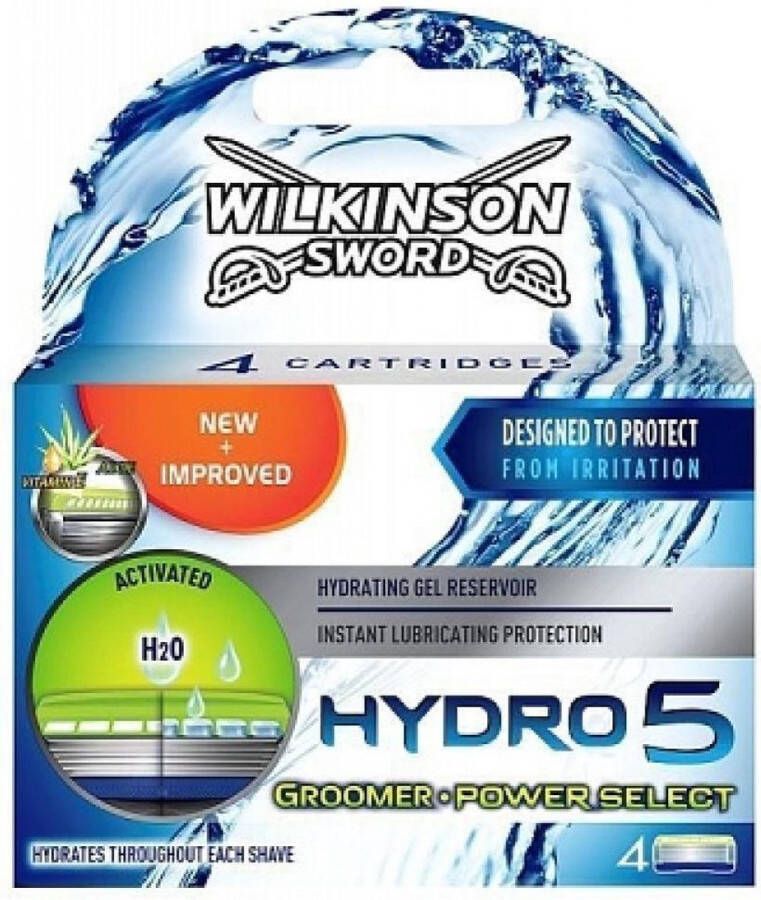 Wilkinson Hydro 5 Scheermesjes Groomer Power Select 4 Stuks