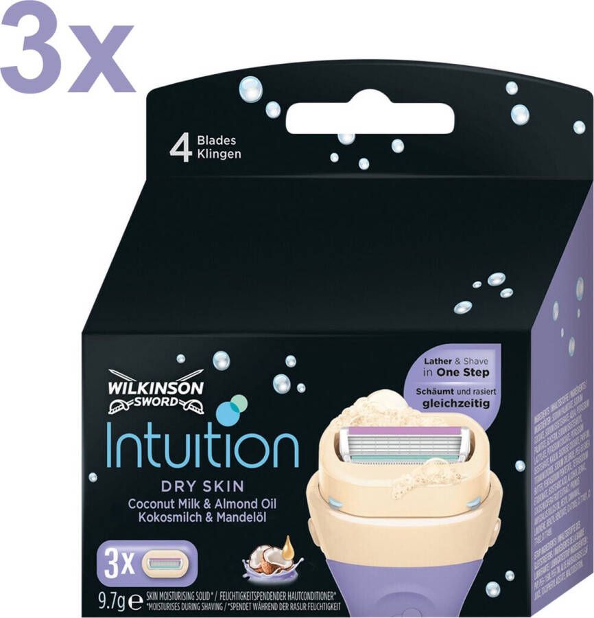 Wilkinson Intuition Dry Skin Scheermesjes Voordeelverpakking 3 x 3 Stuks