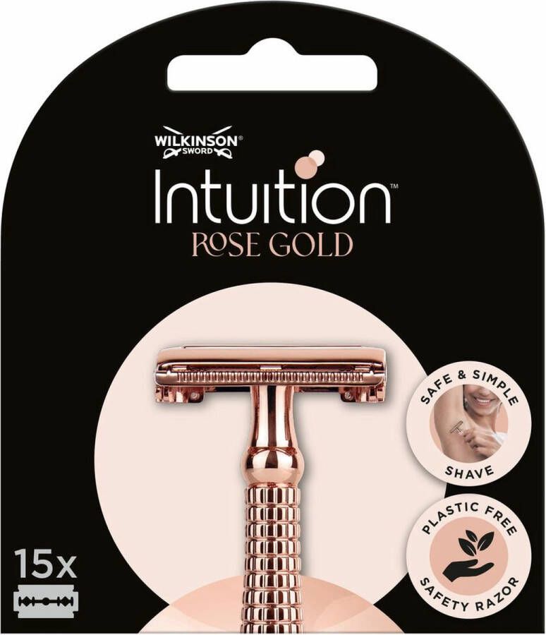 Wilkinson Intuition Rose Gold mesjes voor damesklassiek scheerapparaat 15st