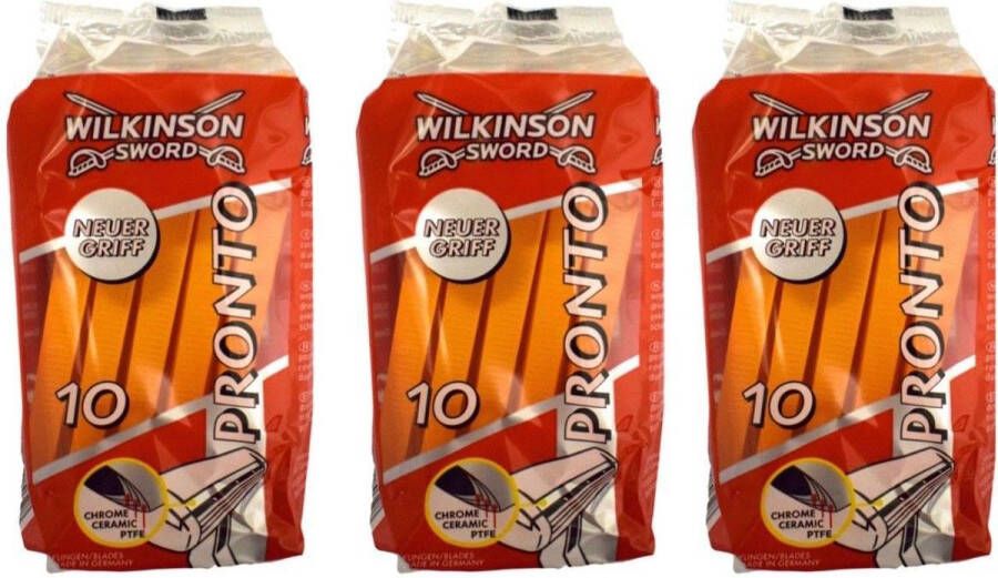Wilkinson Pronto wegwerpscheermesjes -Voordeelset 3 pakjes a 10 stuks!!
