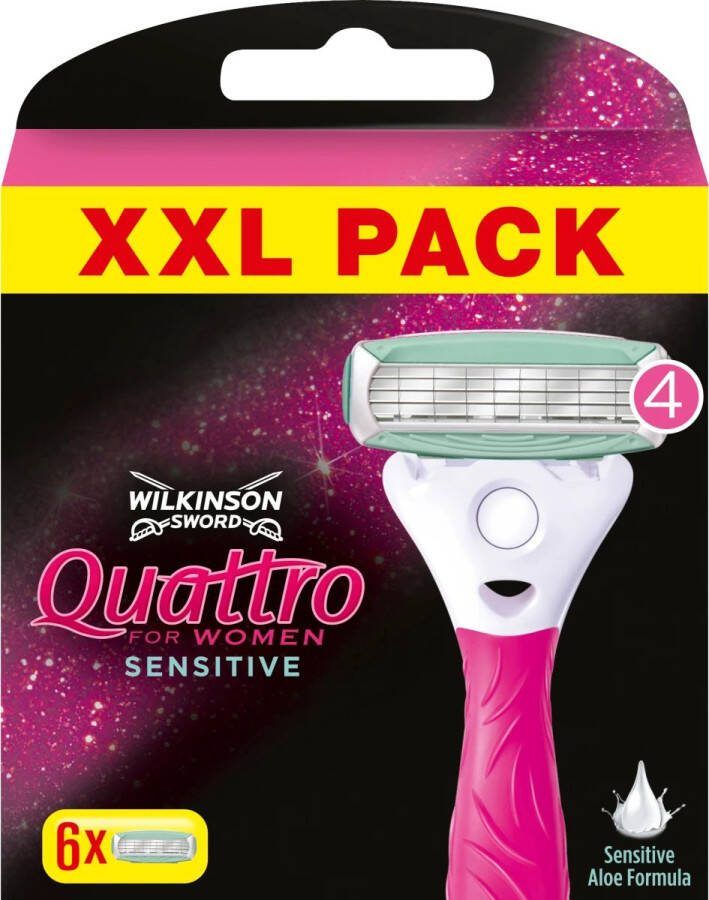 Wilkinson Quattro For Women Sensitive Met Aloe Vera 6 Stuk(s)