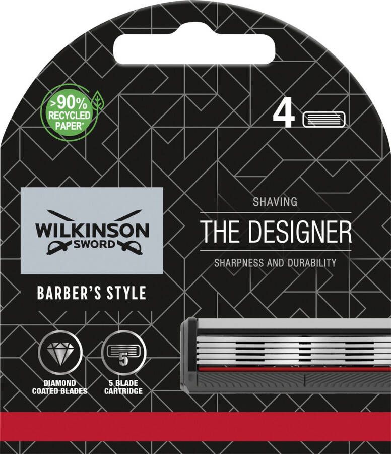 Wilkinson Scheermesjes Barber's Style The Designer 4 Navulmesjes