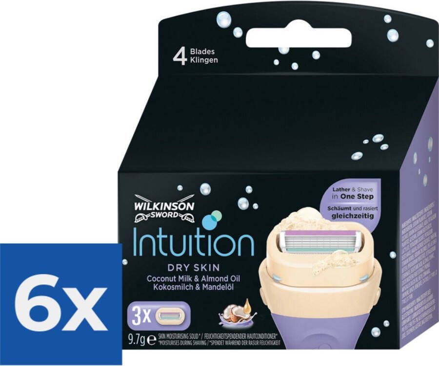 Wilkinson Sword Wilkinson Scheermesjes Wilkinson Intuition Mesjes Dry Skin 3 mesjes Voordeelverpakking 6 stuks