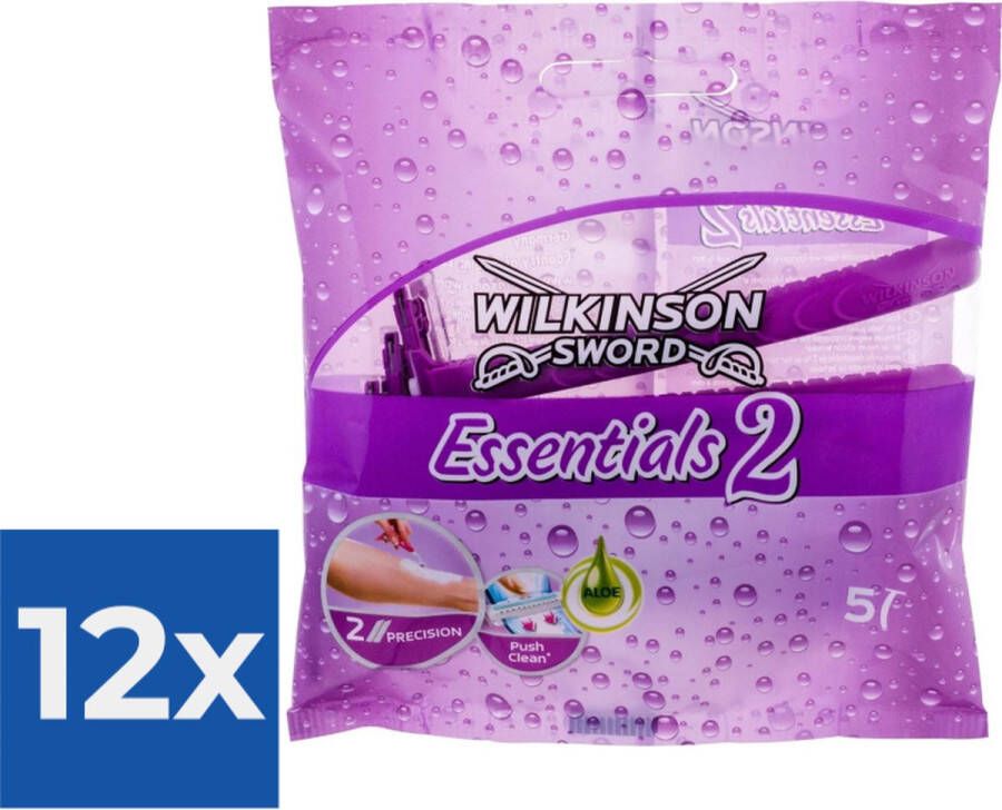 Wilkinson Sword Essentials 2 ( 5ks ) Jednorázová dámská holítka Voordeelverpakking 12 stuks