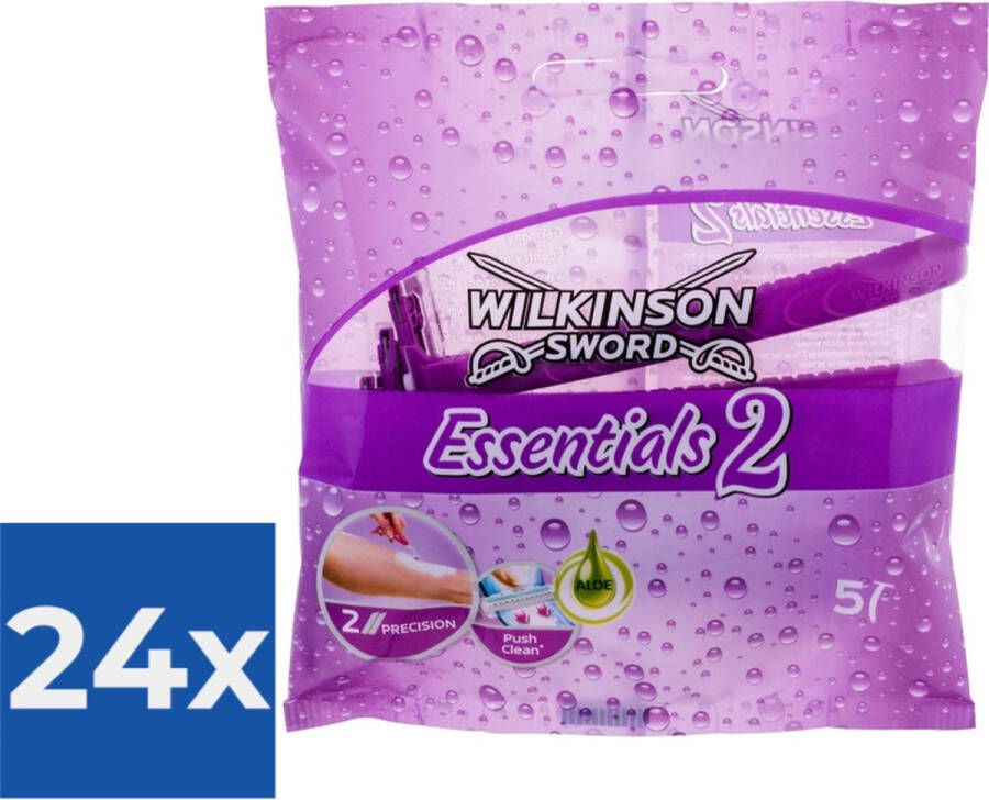Wilkinson Sword Essentials 2 ( 5ks ) Jednorázová dámská holítka Voordeelverpakking 24 stuks