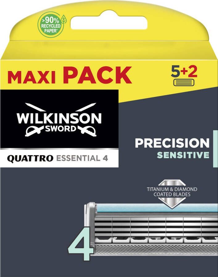 Wilkinson Sword Quattro Essential Sensitive Navulmesjes 7 stuks