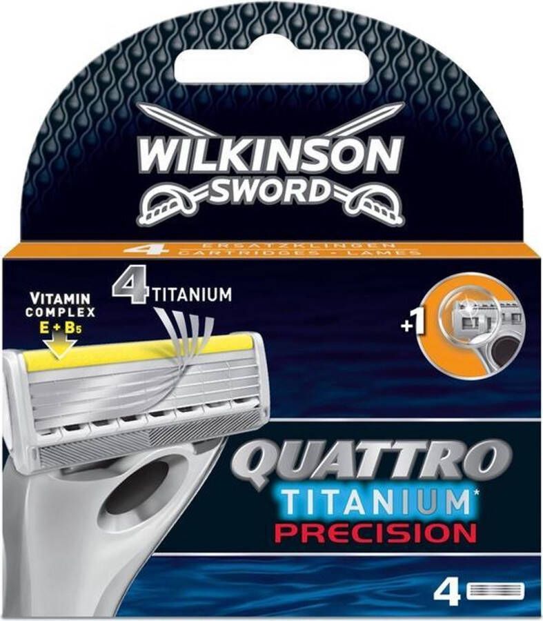 Wilkinson Sword Quattro Titanium Precision 4 stuks Scheermesjes