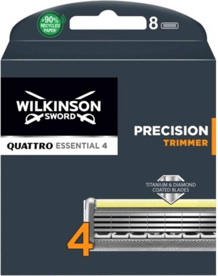 Wilkinson Sword Quattro Titanium Precision 8 stuks Scheermesjes
