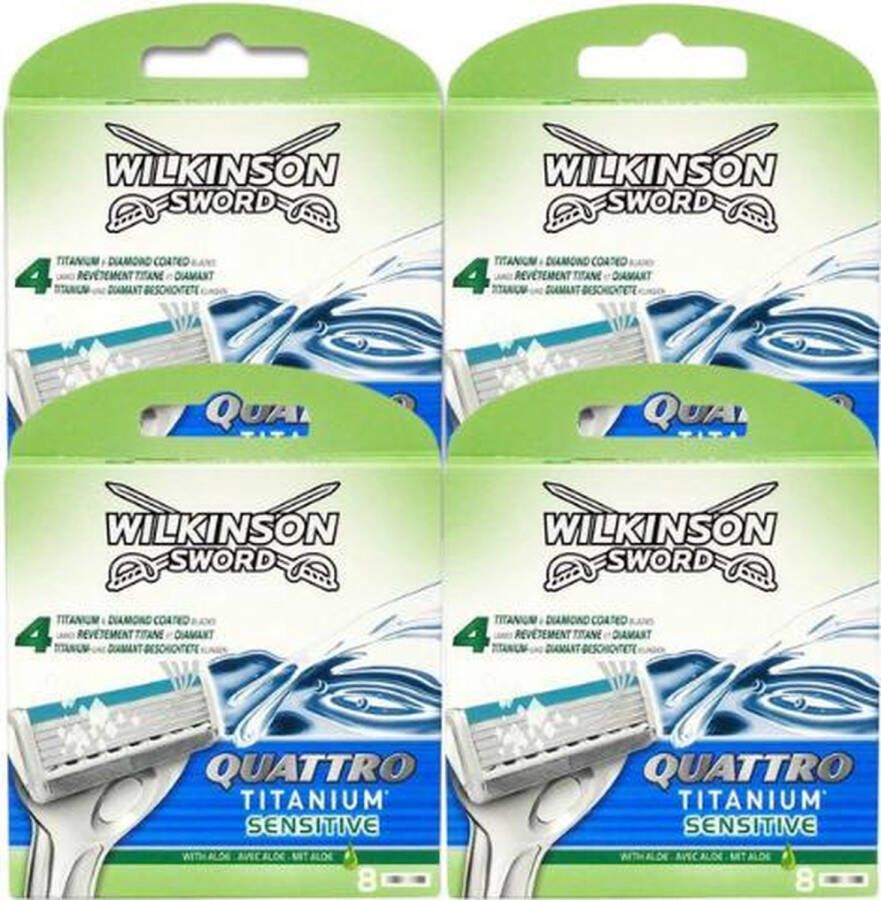 Wilkinson Sword Quattro Titanium Sensitive Razor Blades 32 pcs- scheermesjes