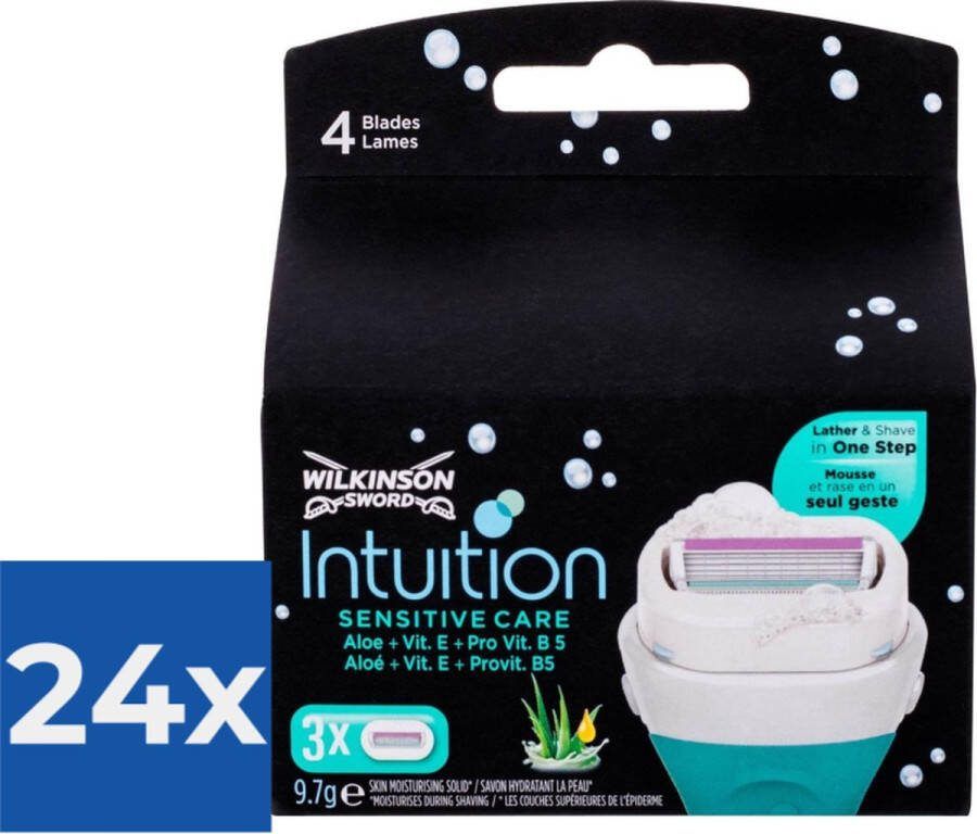 Wilkinson Sword Wilkinson Intuition Sensitive Care Scheermesjes 3 stuks  Single Item Voordeelverpakking 24 stuks