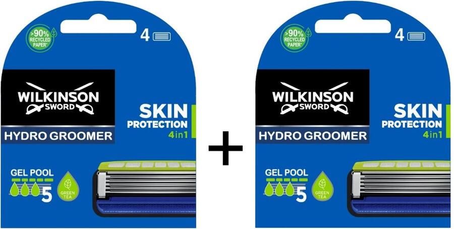 Wilkinson Sword 2x Wilkinson Hydro 5 Scheermesjes Groomer Power Select 2x4 Stuks