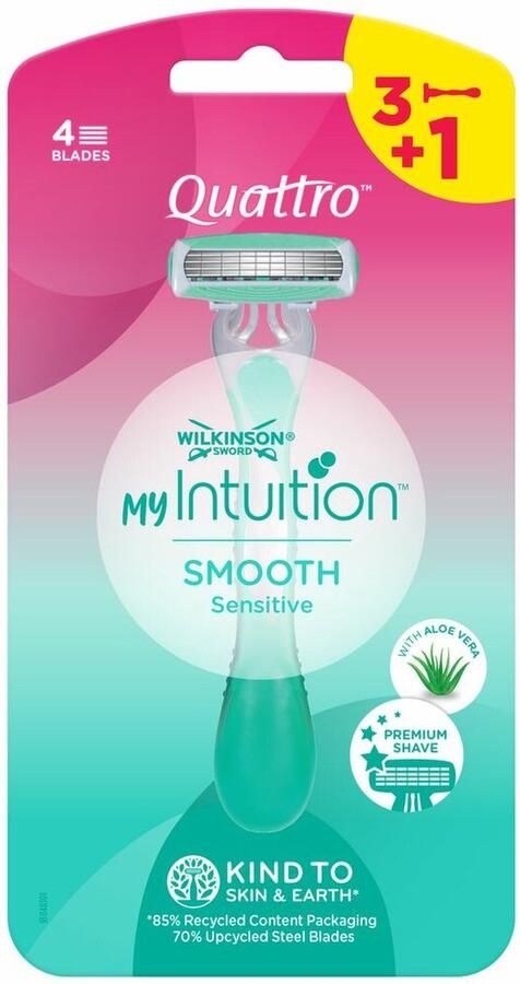 Wilkinson 3x Wegwerpscheermesjes Quattro For Woman 4 stuks