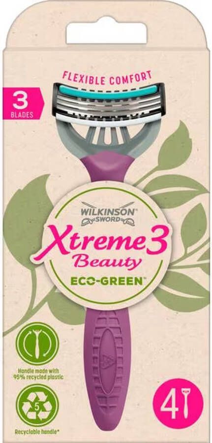 Wilkinson x8 Sword Xtreme3 Eco Beauty Wegwerpmesjes 4 stuks