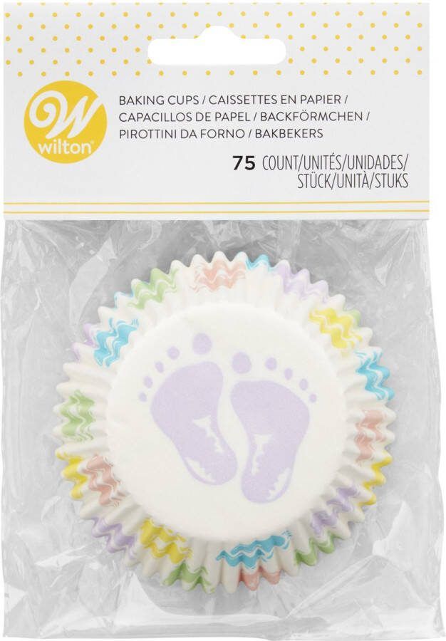 Wilton Baking Cups Babyvoetjes 75 Stuks Cupcake en Muffin Vormpjes