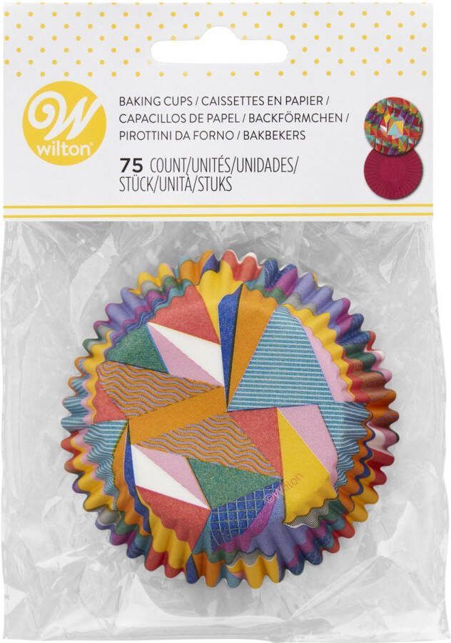 Wilton Baking Cups Kleuren Driehoek 75 Stuks Cupcake en Muffin Vormpjes