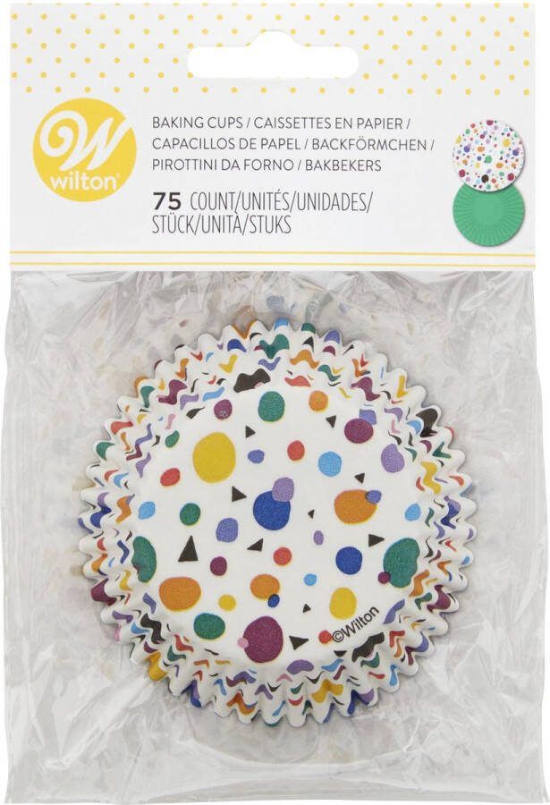 Wilton Baking Cups Stippen Driehoeken 75 Stuks Cupcake en Muffin Vormpjes