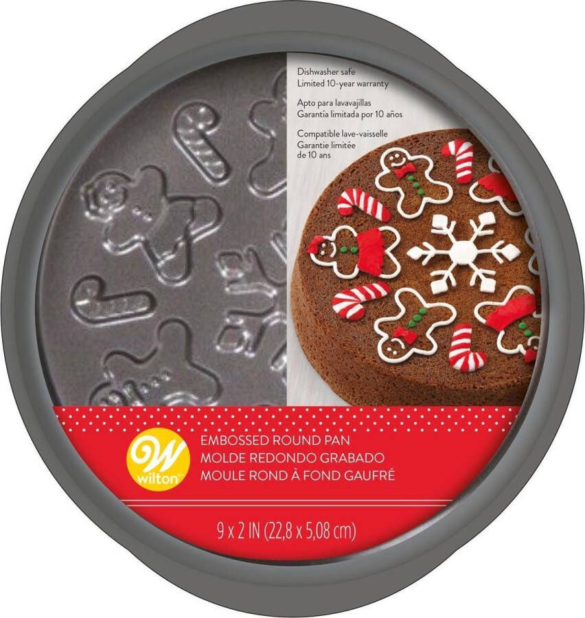 Wilton Bakvorm Kerst Cakevorm Taartvorm met Reliëf Gingerbread Ø22 8 cm