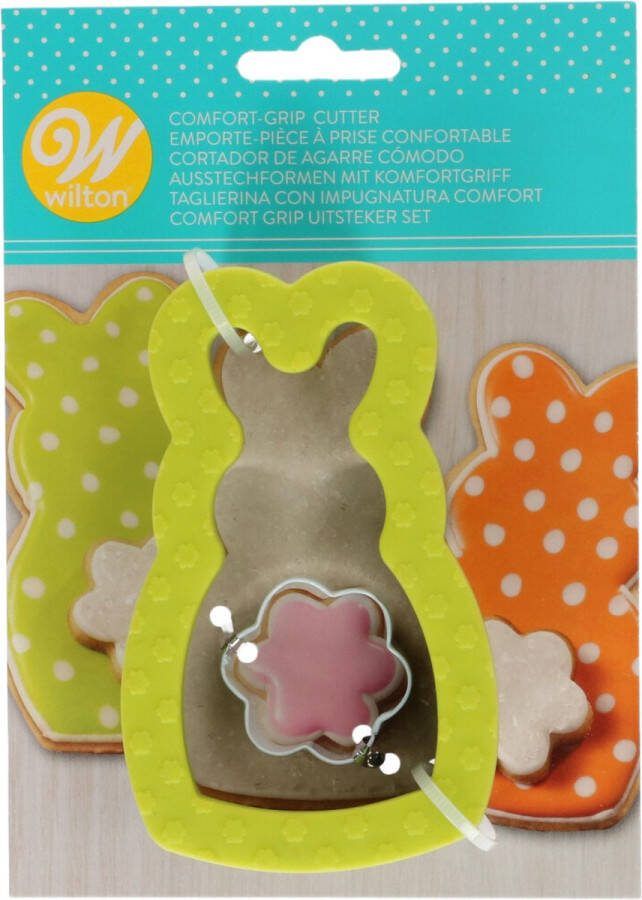 Wilton Comfort Grip Koekjes Uitsteker Konijn Set 2