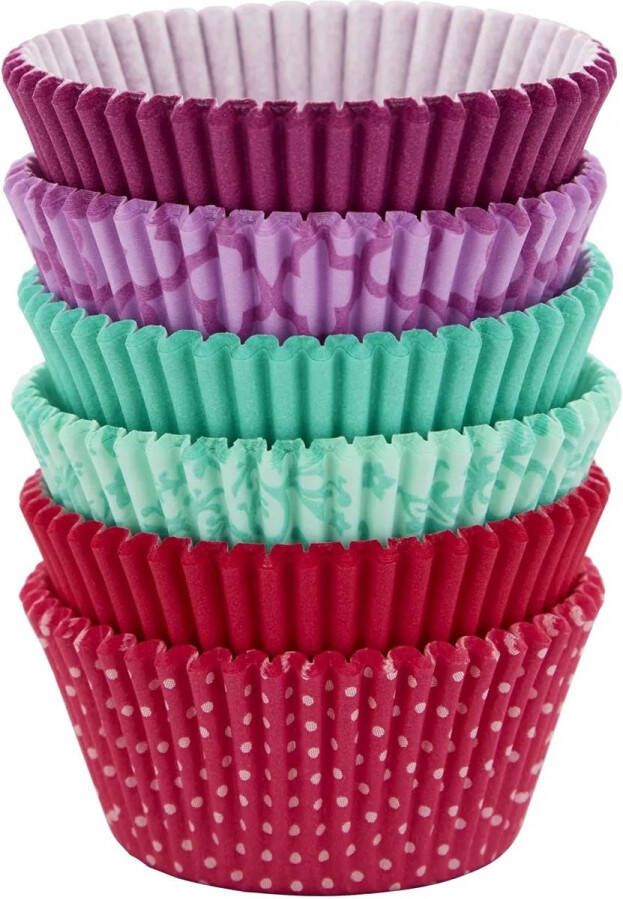 Wilton Cupcake Vormpjes Papier Muffinvorm Roze Turquoise Paars 150 Stuks