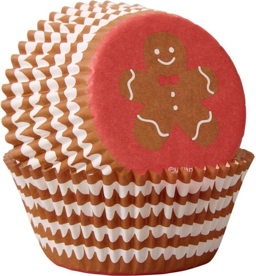 Wilton Baking Cups Gingerbread Man 75 Stuks Cupcake en Muffin Vormpjes