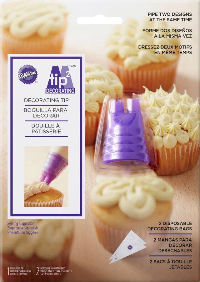 Wilton Duo Spuitmondje Garneerspuit voor Taartdecoratie Plastic