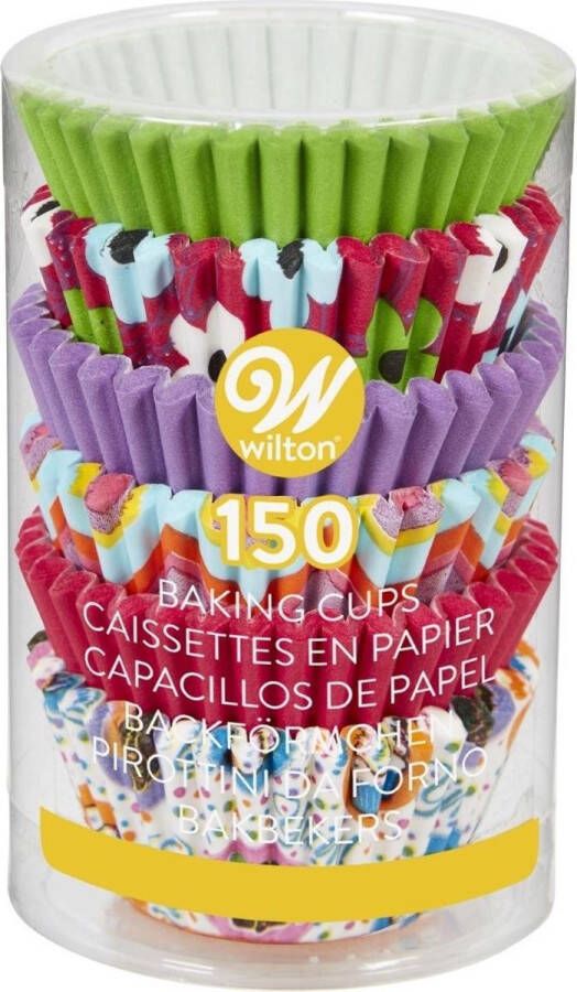 Wilton Mini Cupcake Vormpjes Papier Muffinvorm Roze 150 Stuks