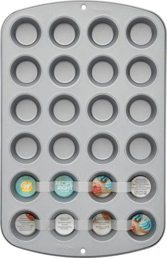 Wilton Muffin Bakvorm voor 24 Mini Cupcakes en Muffins Ø3 5 cm