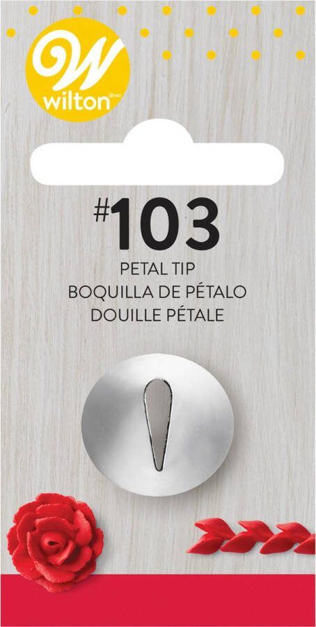 Wilton Spuitmondje Garneerspuit voor Taartdecoratie RVS #103 Petal