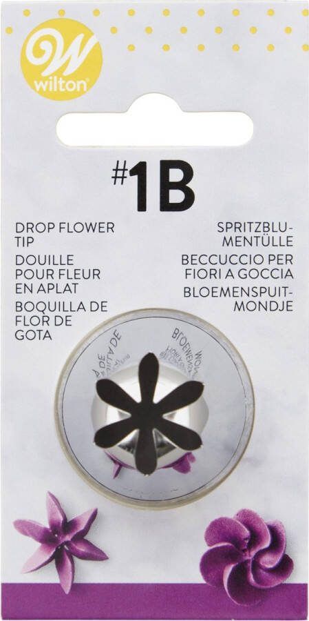 Wilton Spuitmondje Garneerspuit voor Taartdecoratie RVS #1B Dropflower
