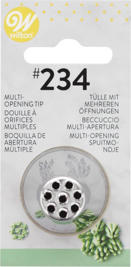 Wilton Spuitmondje Garneerspuit voor Taartdecoratie RVS #234 Multi-Open