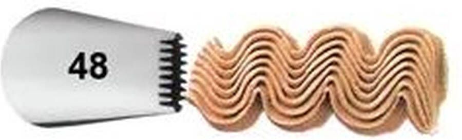 Wilton Spuitmondje Garneerspuit voor Taartdecoratie RVS #048 Basketweave