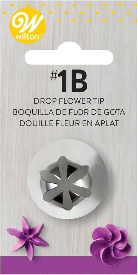 Wilton Spuitmondje Garneerspuit voor Taartdecoratie RVS #1B Dropflower