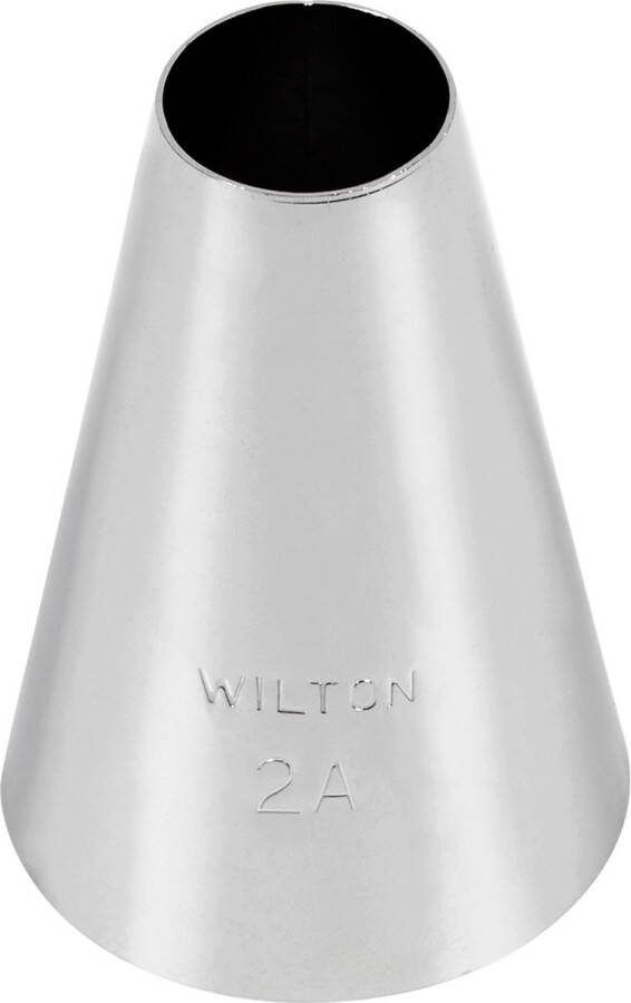 Wilton Spuitmondje Garneerspuit voor Taartdecoratie RVS #2A Rond