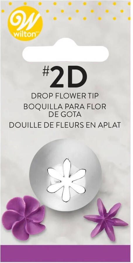 Wilton Spuitmondje Garneerspuit voor Taartdecoratie RVS #2D Dropflower
